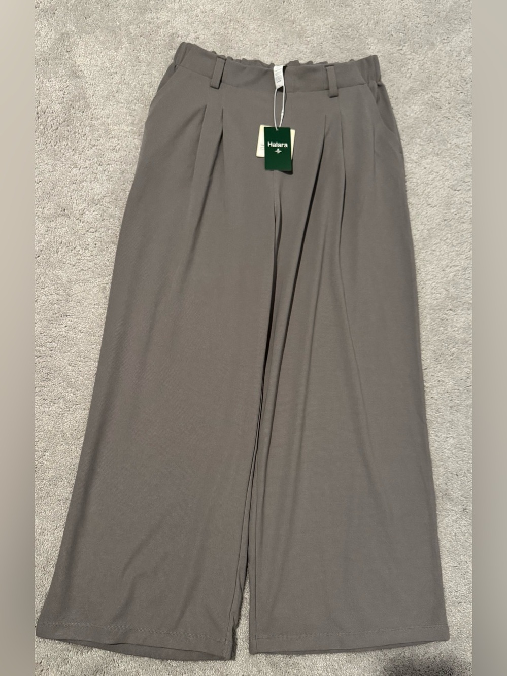 Flex™ High Waisted Pocket Wide Leg Waffle Work Pants - HALARA